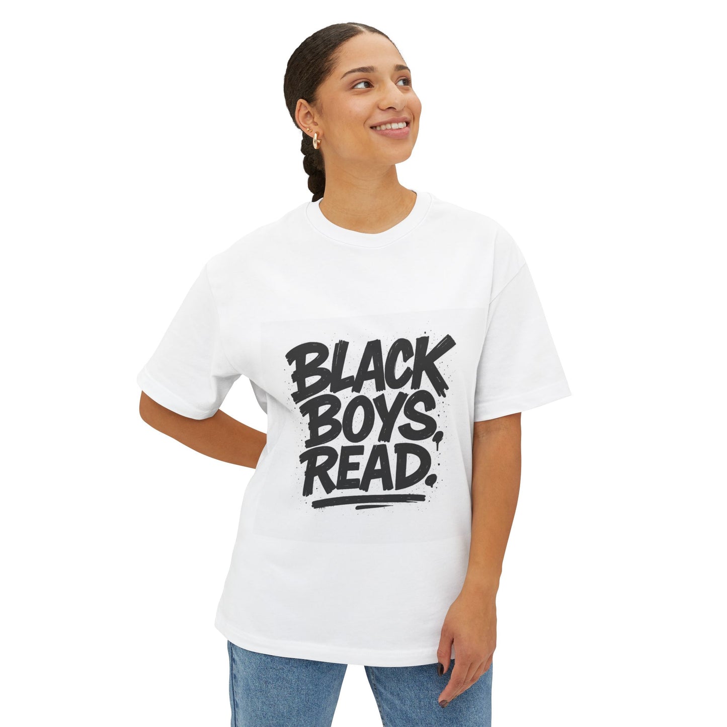 [D7.5] "Black Boys Read" - Unisex Oversized Boxy Tee