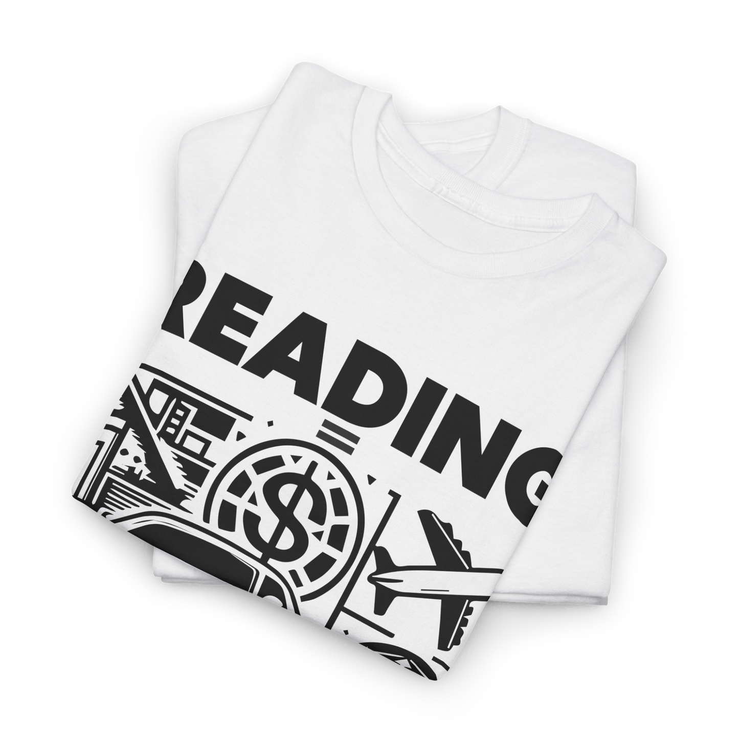 [D23.2] “Reading = Riches” Graphic Tee - Inspirational T-Shirt for Book Lovers