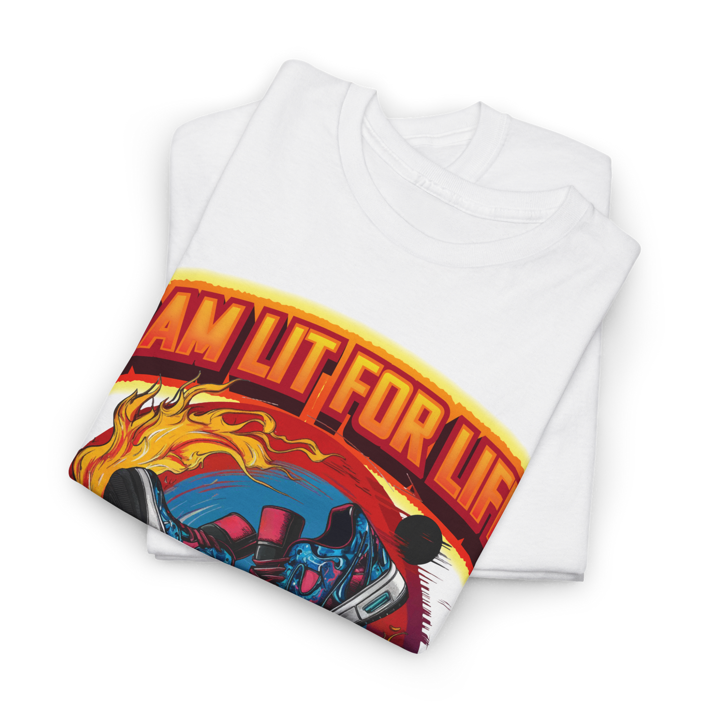 [D5.5] “I Am Lit for Life” Graphic Tee - Bold & Stylish Statement Shirt