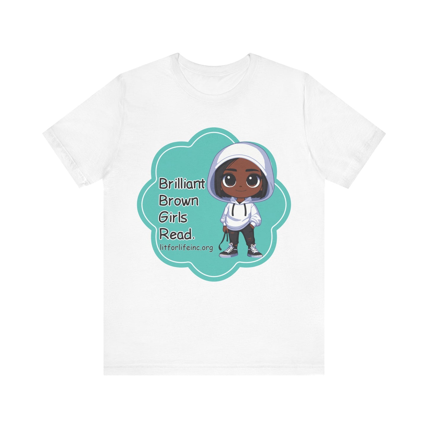 [D2.1] Empowering “Brilliant Brown Girls Read” Casual Tee - Inspirational T-Shirt for Women