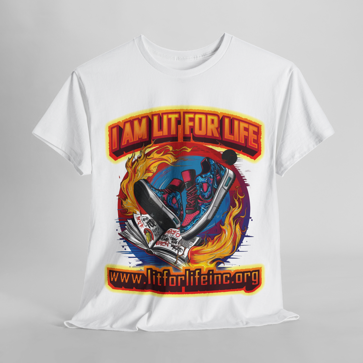 [D5.5] “I Am Lit for Life” Graphic Tee - Bold & Stylish Statement Shirt