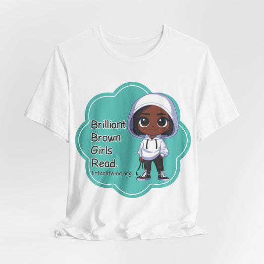 [D2.1] Empowering “Brilliant Brown Girls Read” Casual Tee - Inspirational T-Shirt for Women