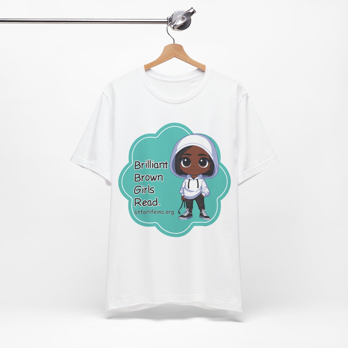 [D2.1] Empowering “Brilliant Brown Girls Read” Casual Tee - Inspirational T-Shirt for Women