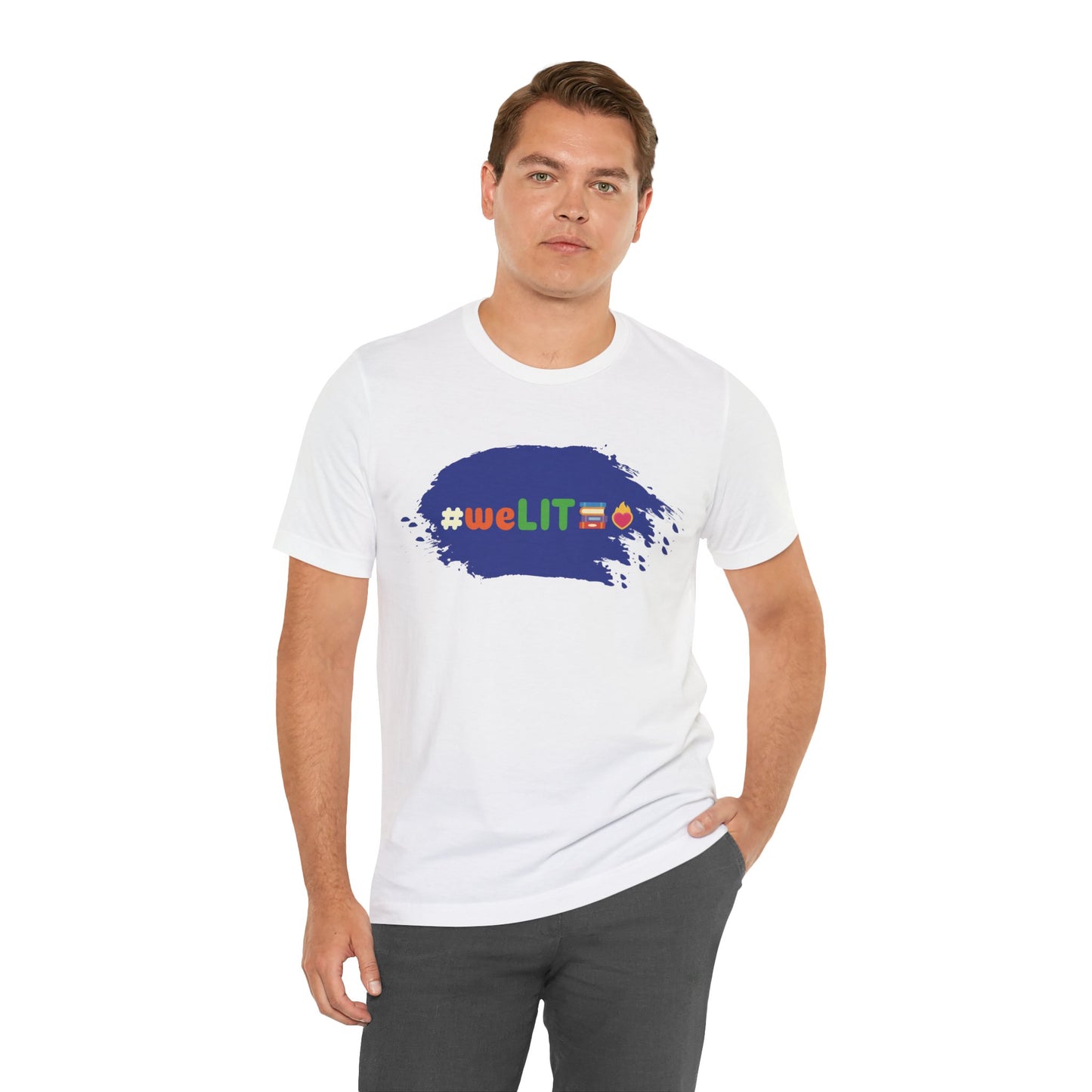 [D22] #weLIT🔥📚 Casual Tee - Trendy & Empowering Graphic T-Shirt
